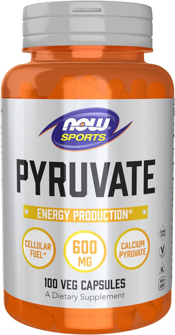 NOW Sports Nutrition, Pyruvate (Pyruvic Acid) 600 mg, Energy Production*, 100 Veg Capsules