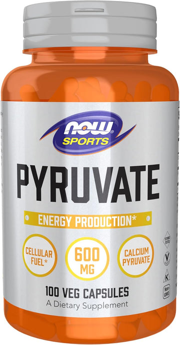 Now Foods Sports Nutrition, Pyruvate (Pyruvic Acid) 600 Mg, Energy Production*, 100 Veg Capsules