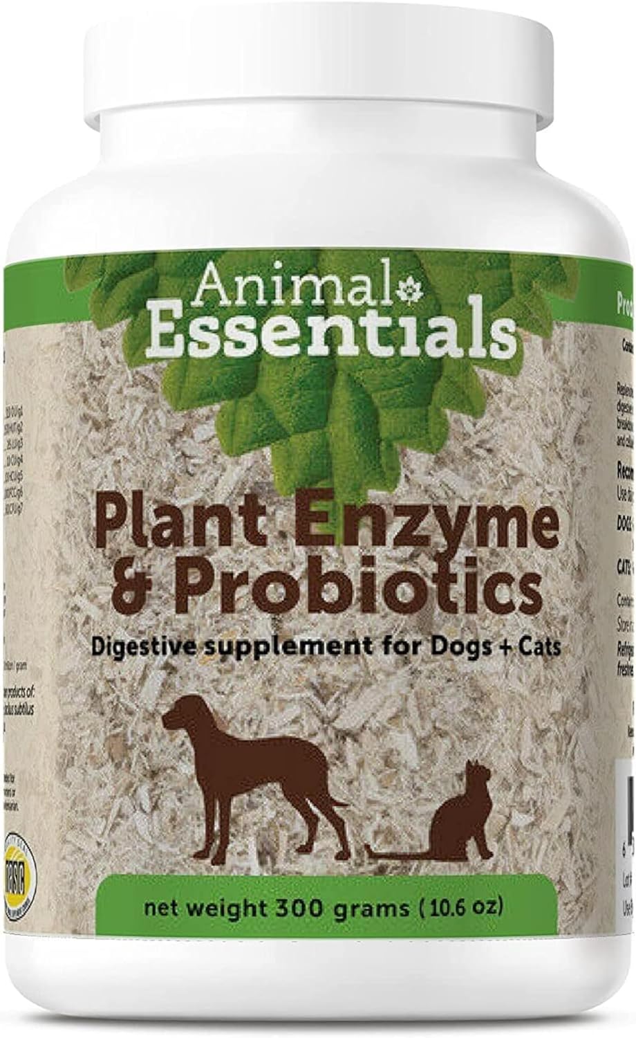 Animal Essentials Plant Enzyme & Probiotics - Digestive Nutrient Absorption Supplement for Dogs & Cats, Plant & Microbial Enzyme Blend - 10.6 Oz