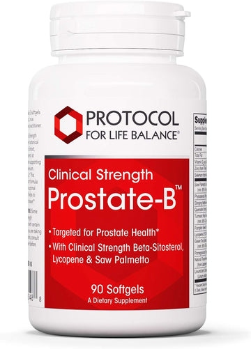 PROTOCOL FOR LIFE BALANCE - Prostate-B (Clinical Strength) - Beta-Sitosterol, Lycopene and Saw Palmetto from Natural Ingredient Source Targeted for Prostate Health - 90 Softgels