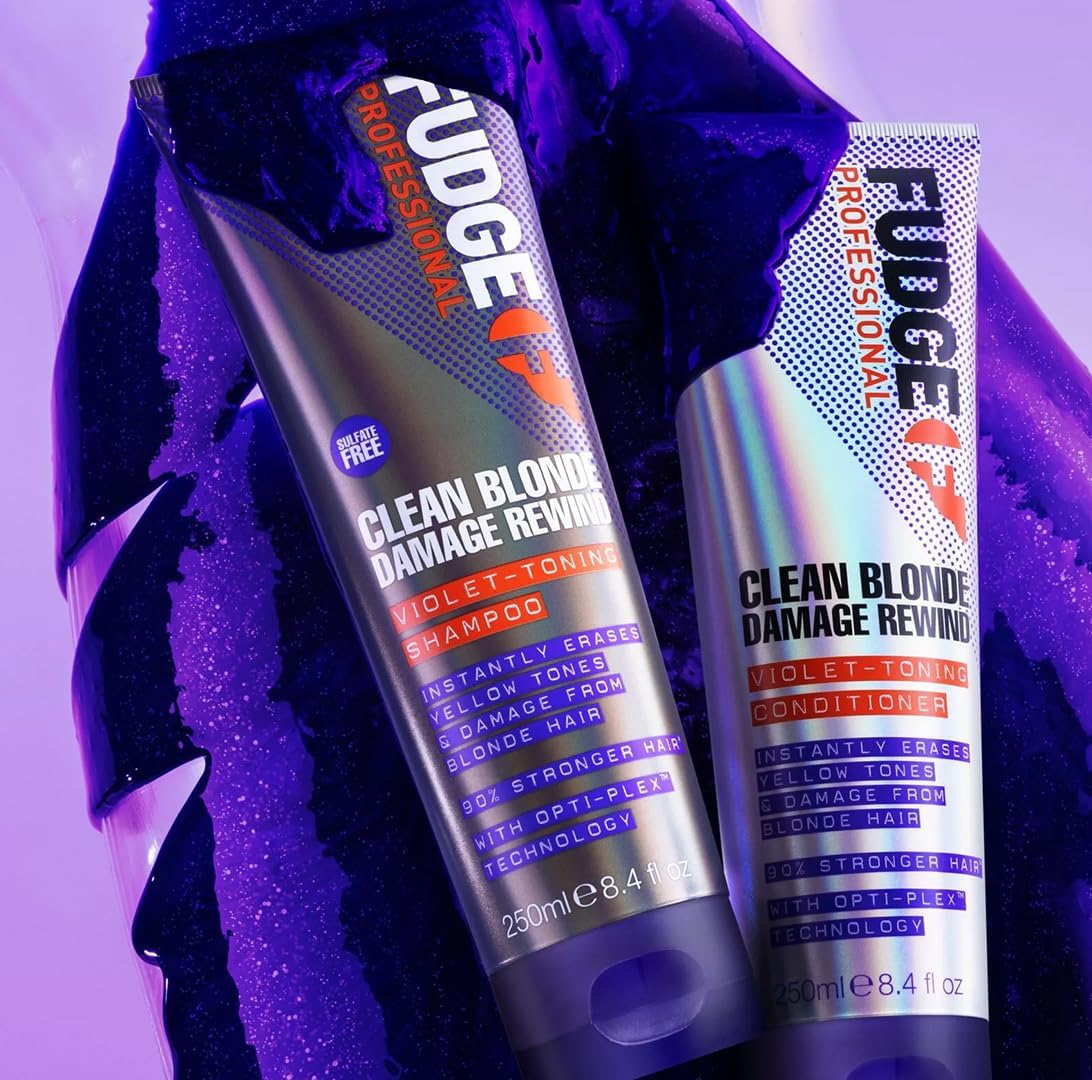Fudge Professional Purple Toning Shampoo, Travel Size, Clean Blonde Damage Rewind Shampoo, For Blonde Hair, 50 ml : Amazon.co.uk: Beauty