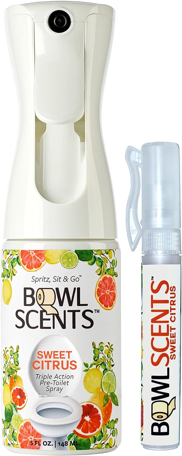 Toilet Spray | Prevents Nasty Poop Smell | Easy to Use - Just Spritz Before You Sit (Citrus, 5 oz)