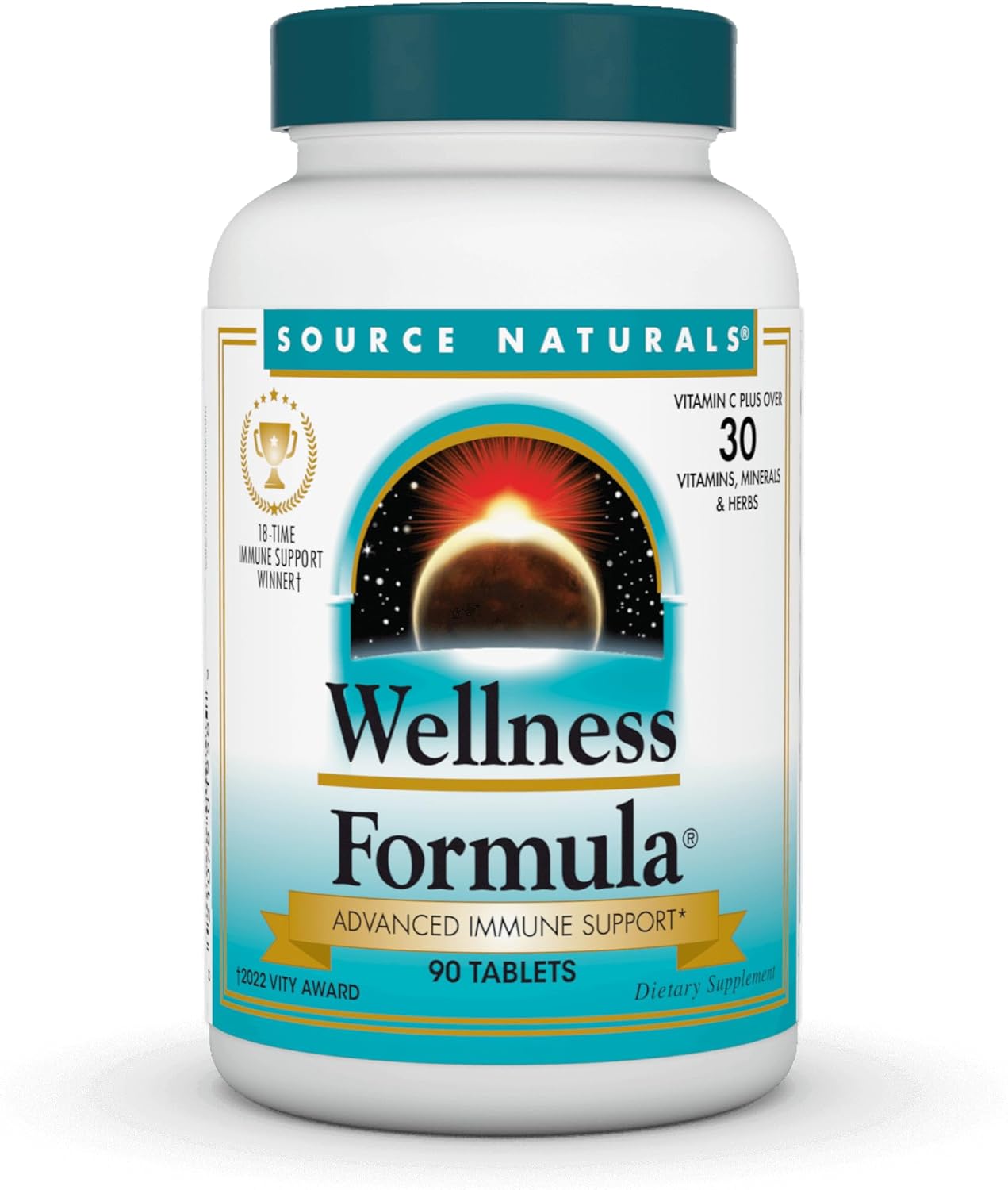 Source Naturals Wellness Formula Bio-Aligned Vitamins & Herbal Defense - Immune System Support Supplement & Immunity Booster