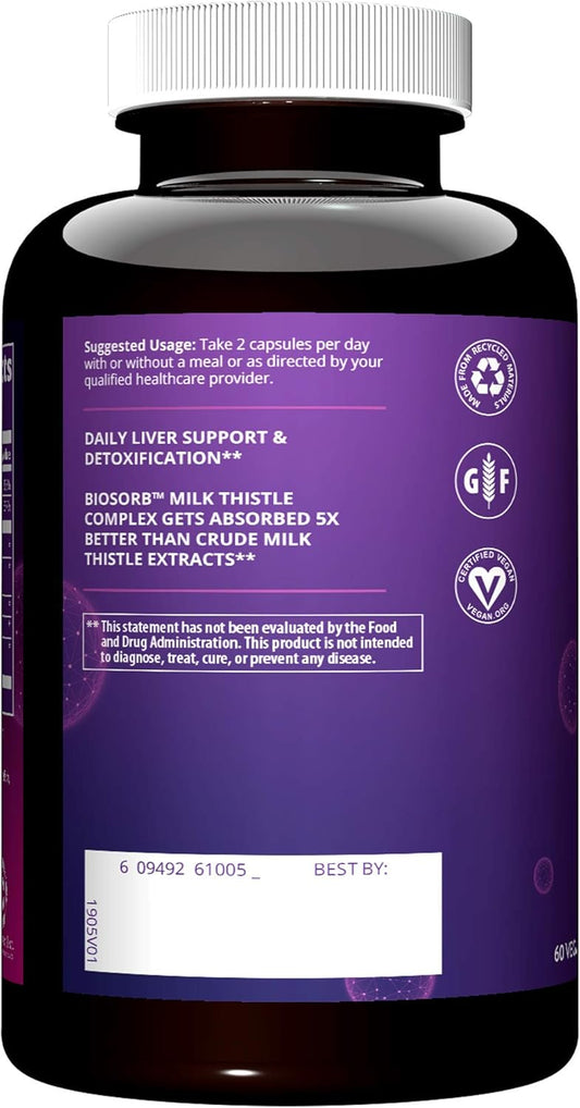 Mrm Nutrition Liver X®| Detoxification | Daily Liver Support | Antioxidants | Biosorb™ Milk Thistle Complex With 5X Absorption | 30 Servings