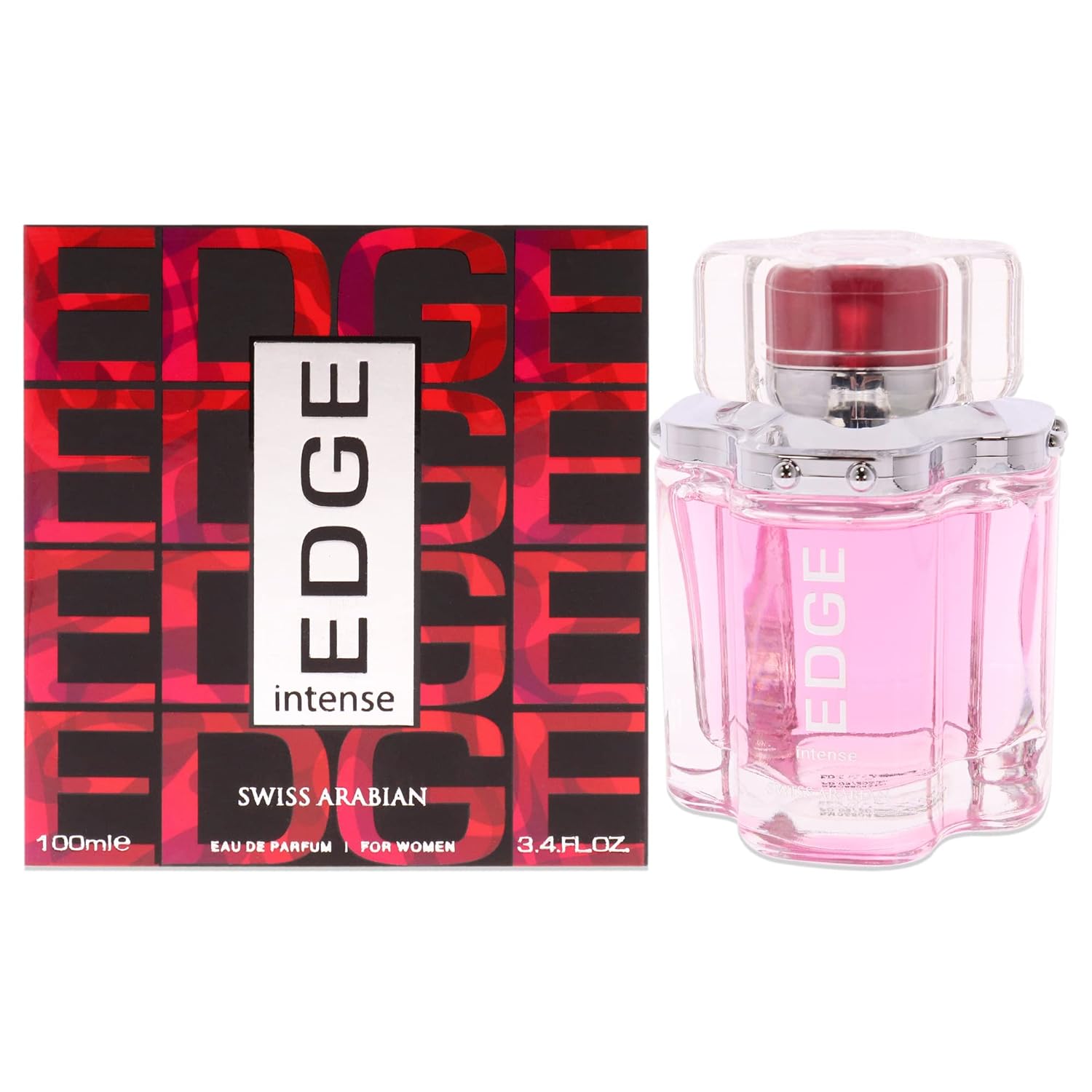 Swiss Arabian Edge Intense - Luxury Products From Dubai - Long Lasting, Addictive Personal Edp Spray Fragrance - Seductive Signature Aroma - 3.4 Oz