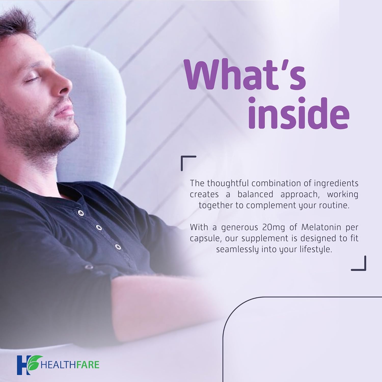 Healthfare Melatonin 20Mg | 150 Veg Capsules | Complex With L-Theanine | Valerian Root & Vitamin B6 | Vegetarian Formula | Non-Gmo | Gluten-Free | Made In The Usa : Health & Household