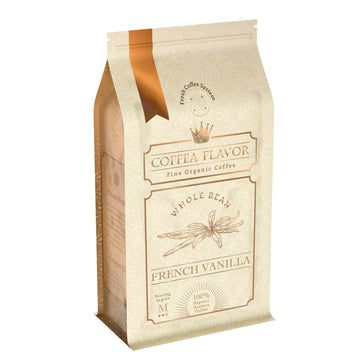 Coffea Flavor - French Vanilla Organic Whole Bean Coffee, 100% Arabica, Medium Roast, Caribbean, Ground & Whole, 16 Oz Bag