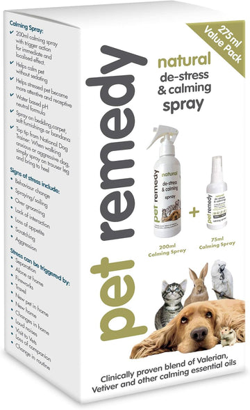 Pet Remedy Calming Spray 75Ml | Dog Anxiety Relief And Cat Calming Product | Relieves Dog And Cat Separation Anxiety, Stress From Fireworks, House Moves, Companion Loss & More |…