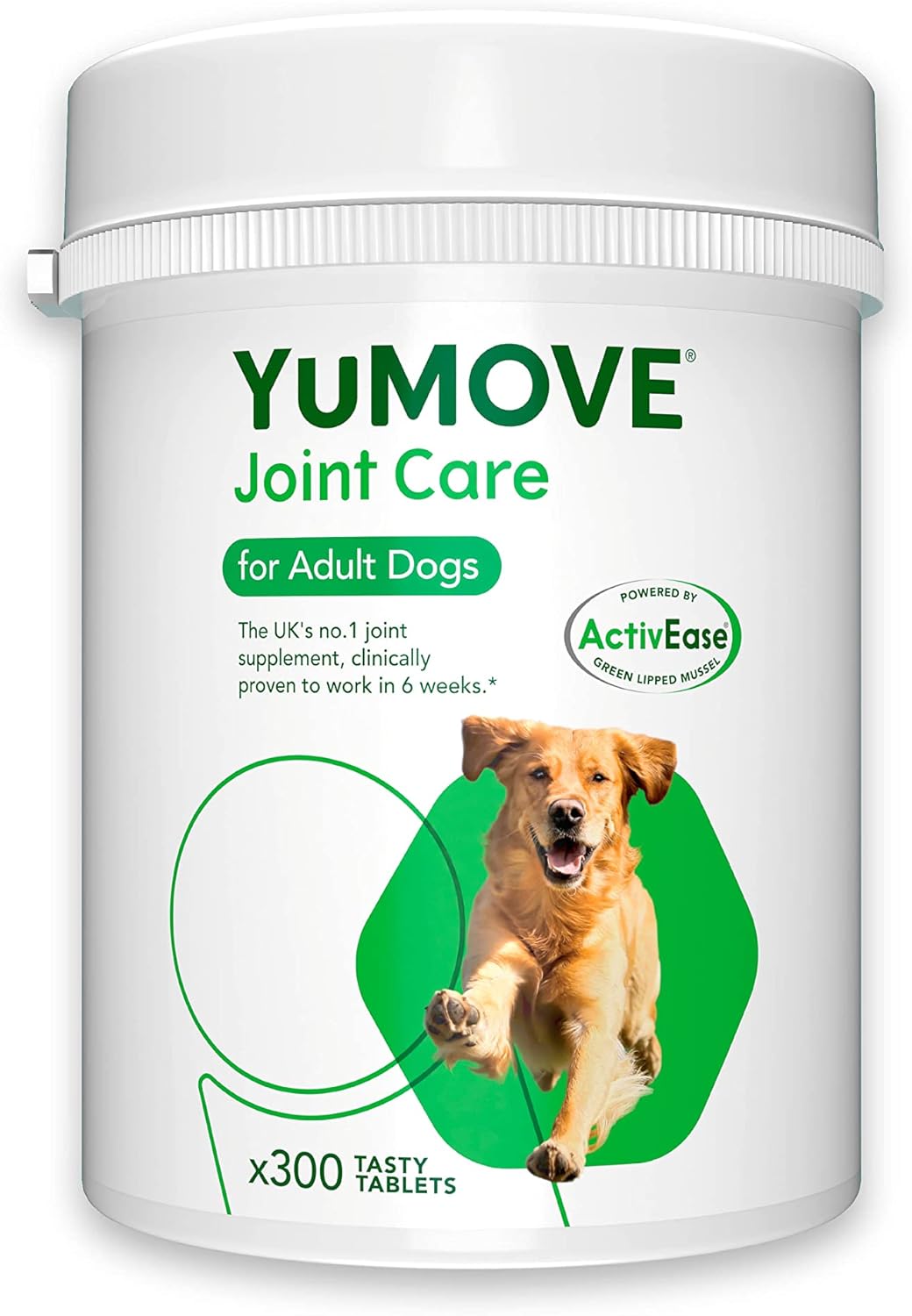 YuMOVE Adult Dog | Joint Supplement for Adult Dogs, with Glucosamine, Chondroitin, Green Lipped Mussel | Aged 6 to 8 | 300?YM300