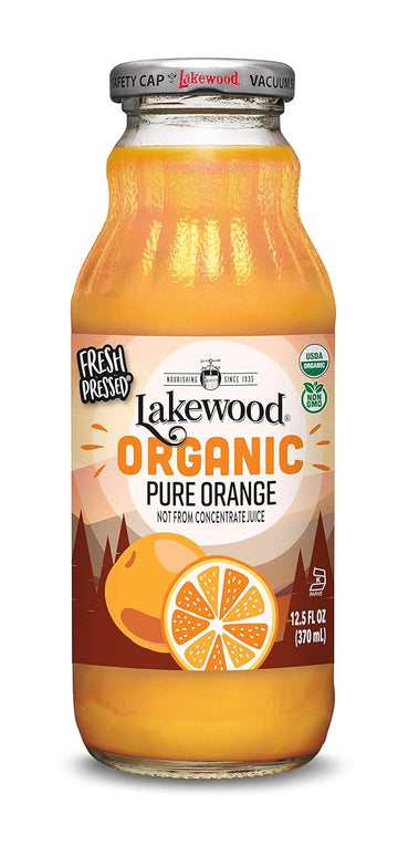 Lakewood Organic PURE Orange, Fresh Pressed, (12.5 Fl Oz (Pack of 12))