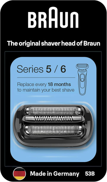 Braun Series 5 Electric Shaver Original Replacement Head, Get Back 100% Shaving Performance, Compatible With 50, 51, 52 Generations Shavers, Made In Germany, 54B