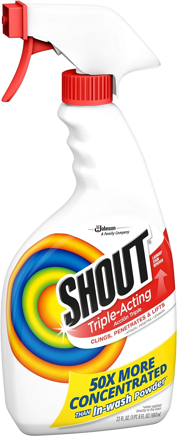 Shout Laundry Stain Remover Trigger Spray, 22 Fl Oz : Health & Household