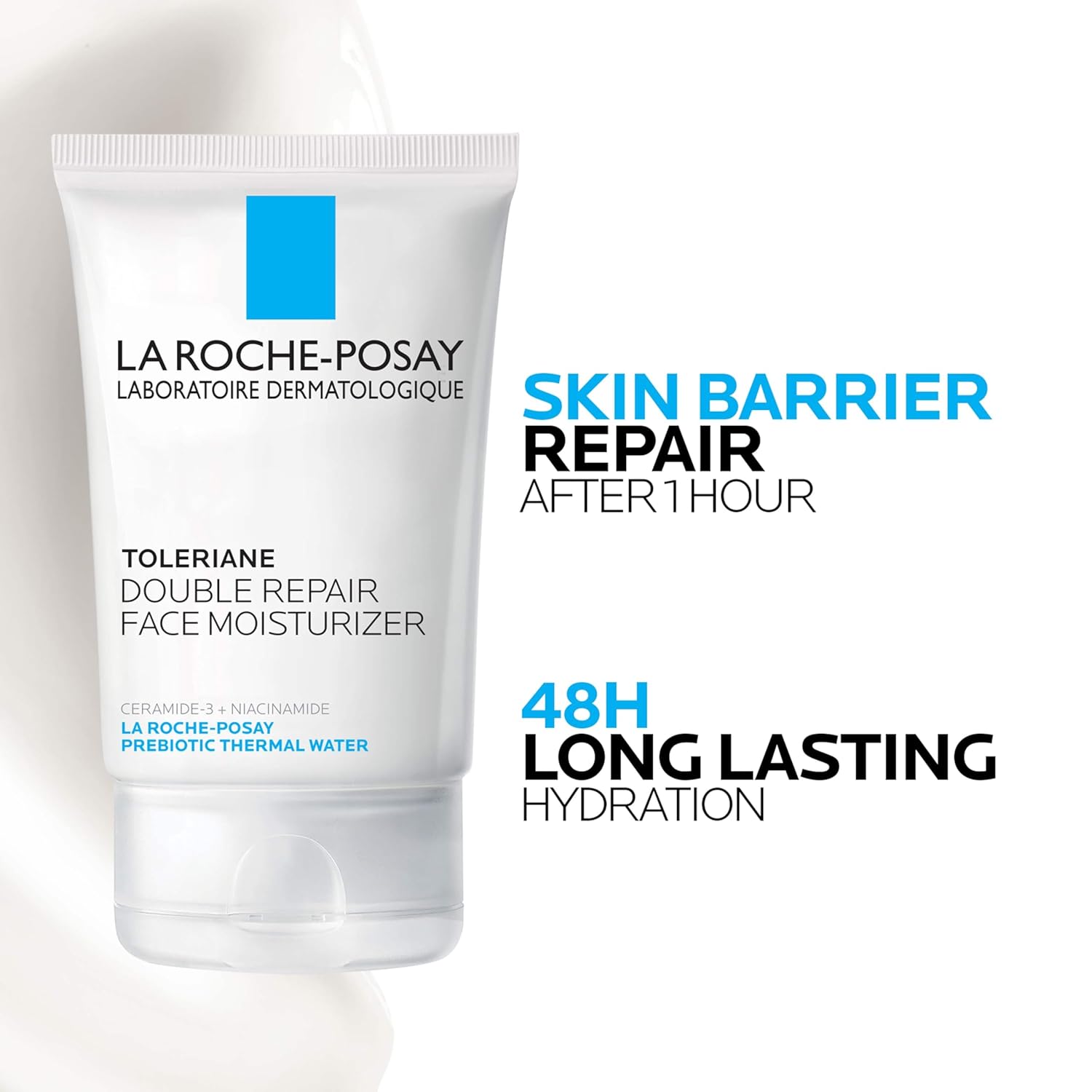 La Roche-Posay Toleriane Double Repair Face Moisturizer, Daily Moisturizer Face Cream With Ceramide And Niacinamide For All Skin Types, Oil Free, Fragrance Free : Beauty & Personal Care