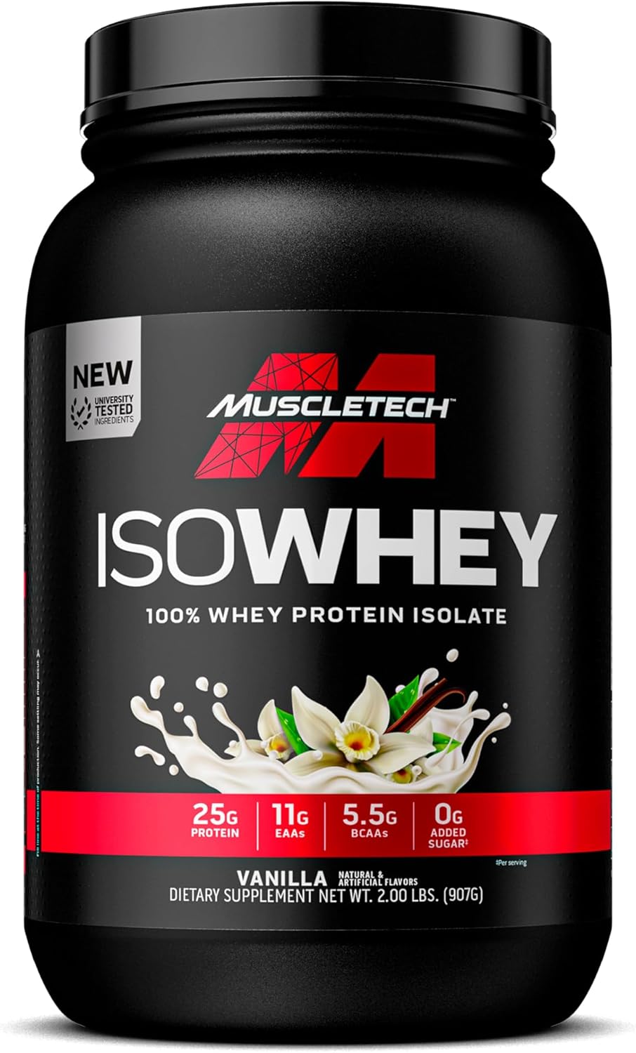 Muscletech| Isowhey | Whey Protein Isolate Powder| Muscle Builder For Men & Women | Post Workout Recovery Supplement | Vanilla | 2 Lbs | 30 Servings