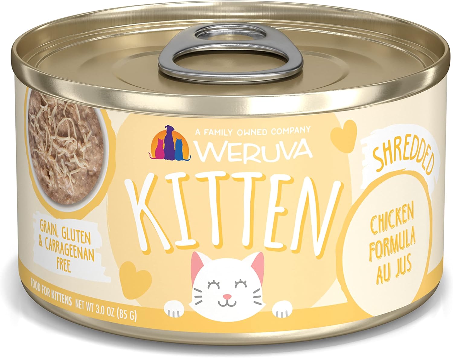 Weruva Kitten, Chicken Formula Au Jus, 3Oz Can (Pack Of 12)