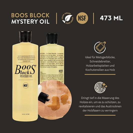 John Boos MYSB Mystery Butcher Block Oil, 16 Ounce Bottle