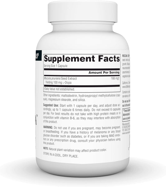 Source Naturals Mucuna Dopa, For Mood & Performance*, 100 Mg - 120 Vegetarian Capsules
