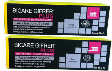 Bicare Whitening Toothpaste With Vegetable Charcoal - 2 X 75 Ml Tubes