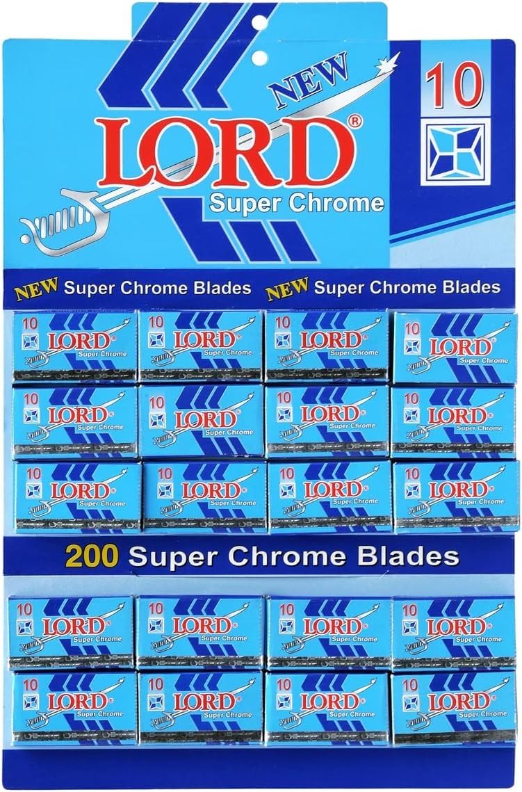 200 Lord Double Edge Safety Razor Blades Super Chrome