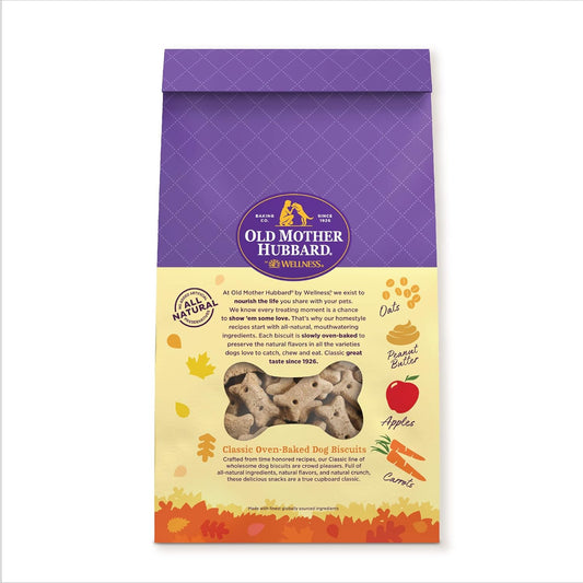 Old Mother Hubbard By Wellness Fall Favorite P-Nuttier Natural Dog Treats, Crunchy Oven-Baked Biscuits, Ideal For Training, 16 Ounce Bag