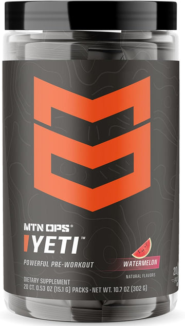Mtn Ops Yeti Pre-Workout Powder Energy Drink With Creatine, 200Mg Caffeine & Bcaas With Beta Alanine, 30-Serving Tub, Pineapple Crush