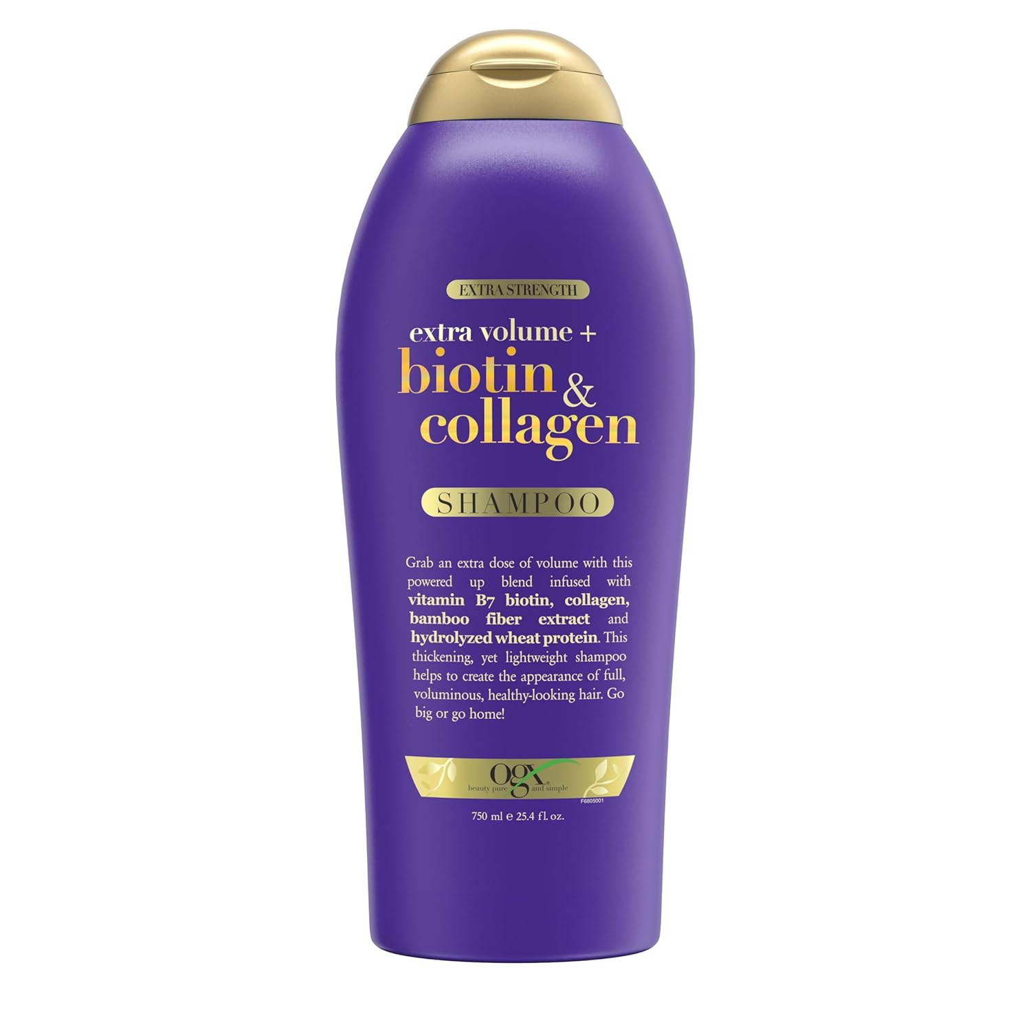 Ogx Biotin & Collagen Extra Strength Volumizing Shampoo For Thicker, Fuller Hair, 25.4 Fl Oz