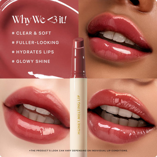 Nature Republic Honey Melting Lip (06 Coco) Soft Lip Stick, Hydrating Gloss, Moisturizing Balms, Sheer Tint, Shine & Glowy Finish, Korean Make Up