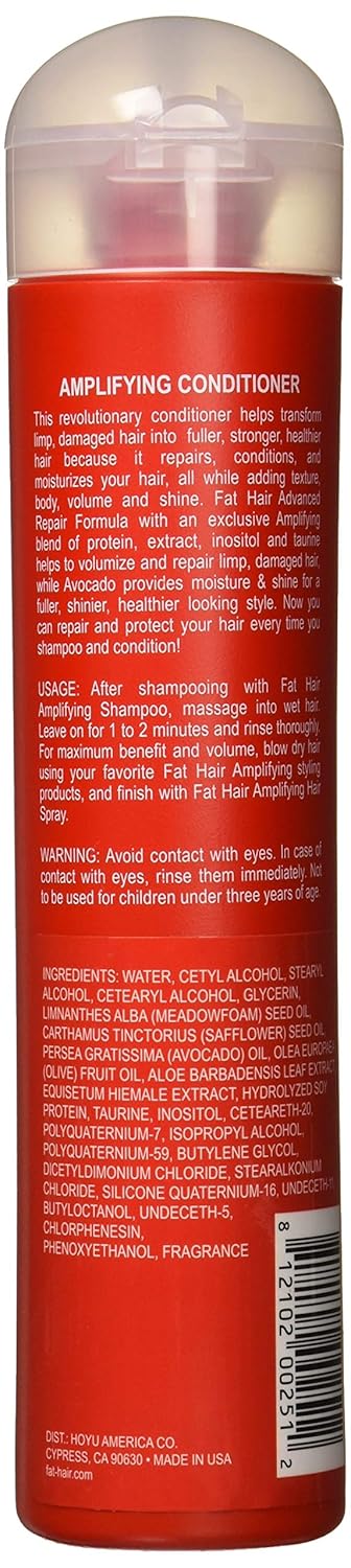 Samy Fat Hair 0 Calories Advanced Repair Formula Amplifying Conditioner, 10 Ounce (Shomalvi3279) : Standard Hair Conditioners : Beauty & Personal Care