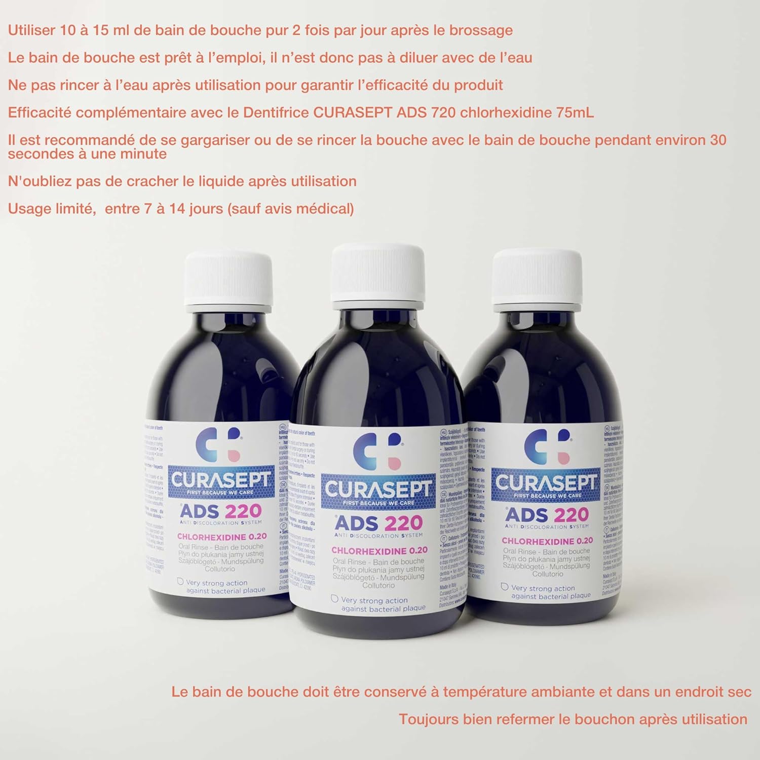 Curasept Mouthwash 0.2% 200Ml - Pack Of 3