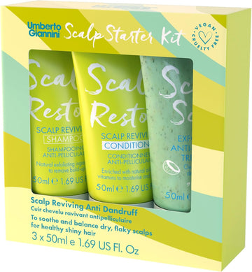 Scalp Restore Starter Kit - 3 X 50Ml Travel Scalp Restore Shampoo, Scalp Restore Conditioner And Exfoliating Scalp Scrub
