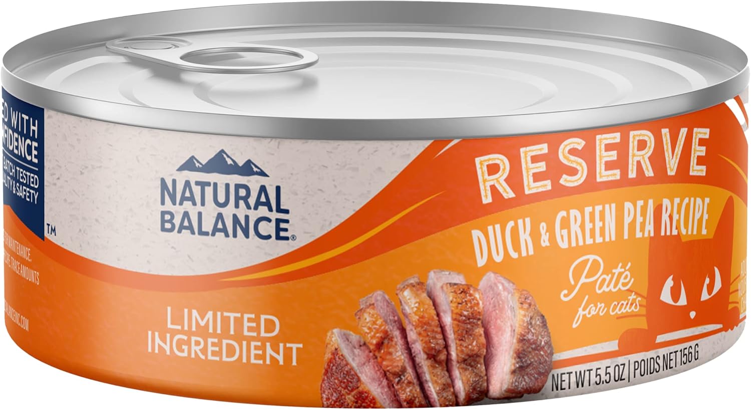 Natural Balance Limited Ingredient Adult Grain-Free Wet Canned Cat Food, Duck & Green Pea Recipe, 5.5 Ounce (Pack Of 24)