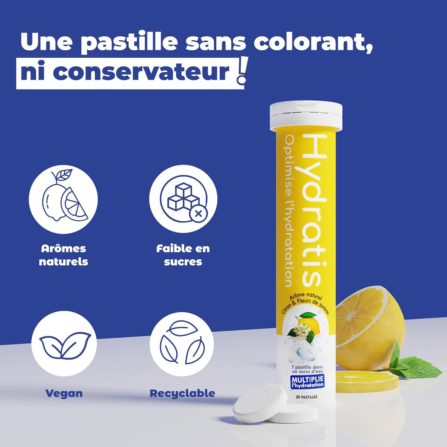 Hydratis Hydratation Accélérée - Electrolytes - Tube X20 Pastilles… (Peach)