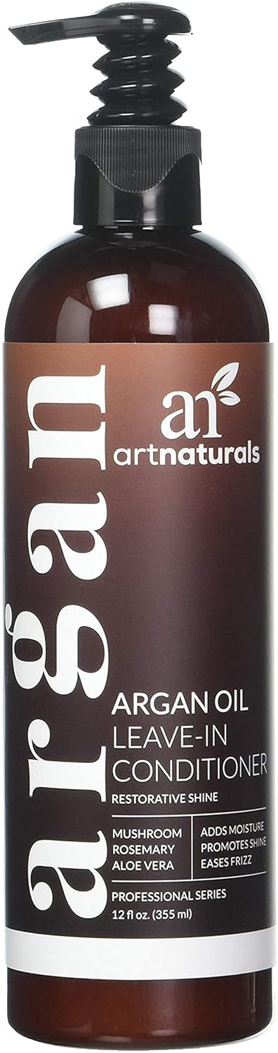 Artnaturals Argan Oil Leave-In Conditioner, For Dry, Damaged, Brittle Hair, 12 Fl Oz (355 Ml)