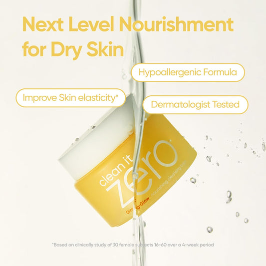 Banila Co Clean It Zero Nourishing Cleansing Balm | Korean Makeup Remover For Dry Skin | Vegan | Made With Ginseng Root & Soybean Peptide (100Ml / 3.38 Fl. Oz)