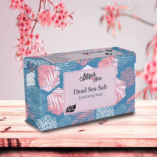 Mirah Belle - Dead Sea Salt Exfoliating Soap - Handmade, Cruelty Free - Exfoliation And Dead Skin Removal - 125 Gms