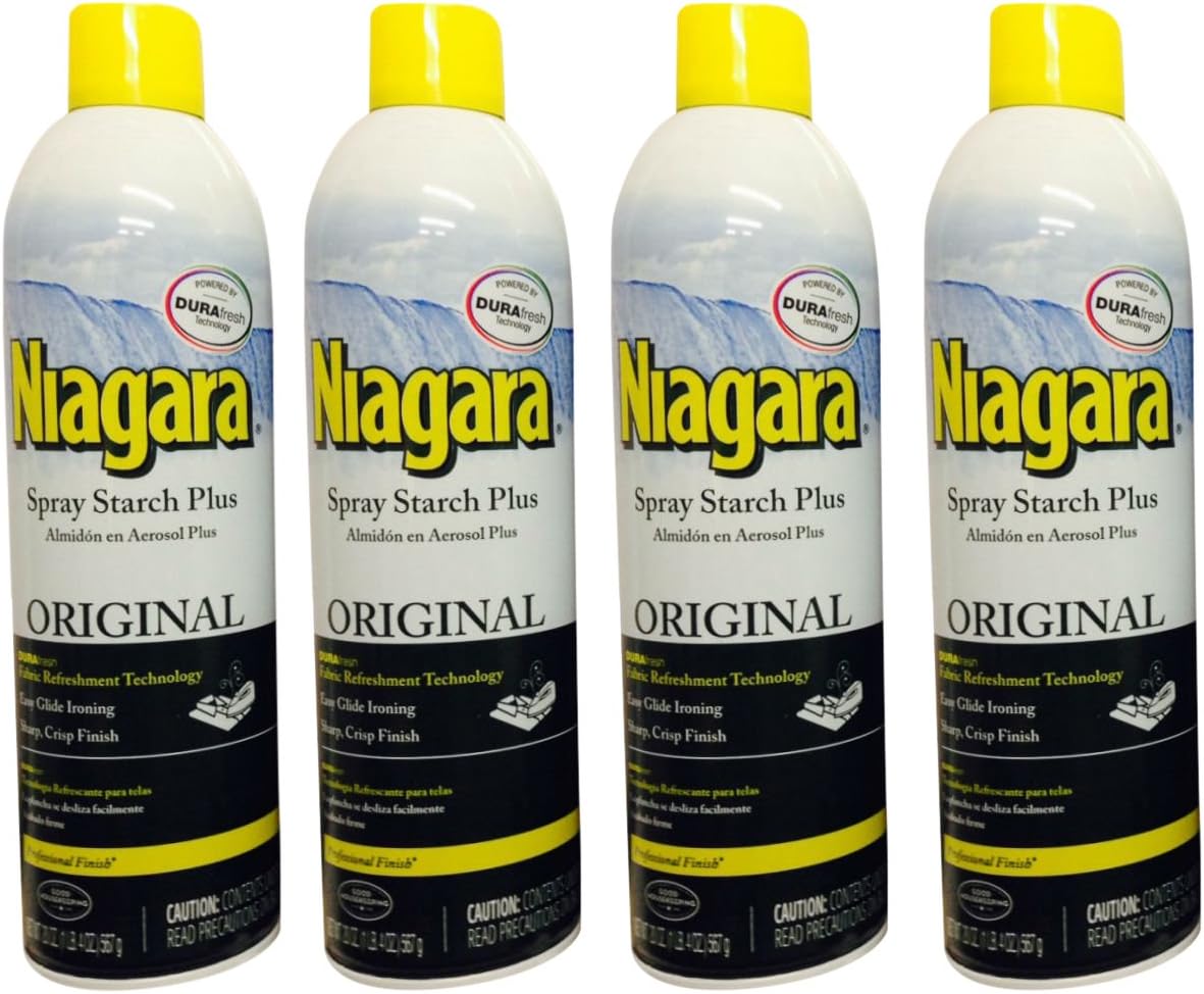 Niagara Spray Starch Original Finish, Sharp Look Without Excess Stiffness, 4 Oz (Pack of 4) : Health & Household