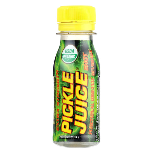 Pickle Juice Sports Drink Shots, Extra Strength - Relieves Cramps Immediately - Electrolyte Shots For Day & Night Time Cramp Relief For Leg Cramps - 2.5 Oz, 24 Pack