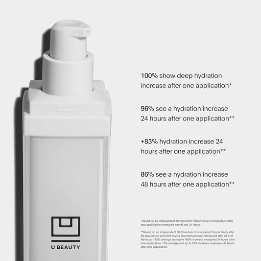U Beauty The Super Hydrator - Mega-Dose Skin Hydrator And Hyaluronic Acid Moisturizing Cream With Peptides And Grapeseed Oil For Supple, Smooth, And Softer-Looking Skin For Up To 48 Hours - 0.5 Fl Oz
