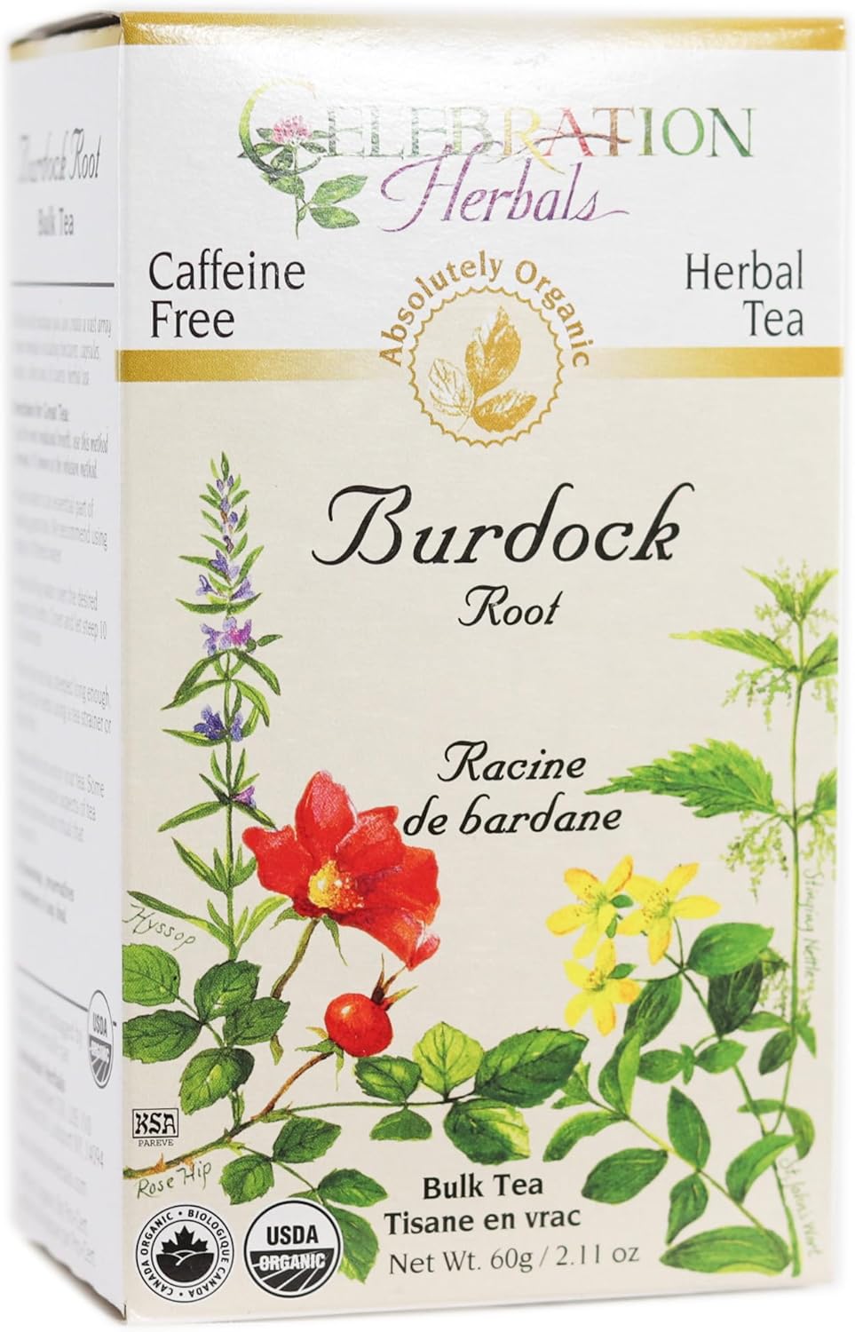 Celebration Herbals Burdock Root Organic 60 Gm, 0.02 Pound