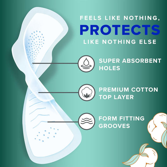 Always Pure Cotton With Flexfoam Pads, Size 5 Extra Heavy Overnight Absorbency, With Wings, 18 Count, Pack Of 3 (54 Count Total)