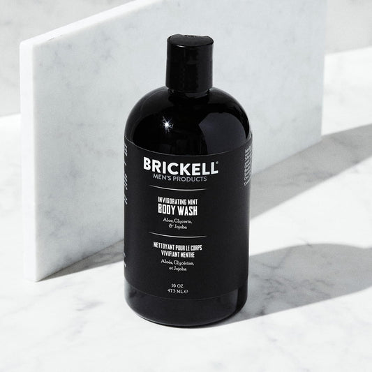 Brickell Men'S Invigorating Body Wash For Men, Natural And Organic Deep Cleaning Shower Gel With Aloe, Glycerin, And Jojoba, Sulfate Free, Scented (Tropical Teakwood, 16 Oz)