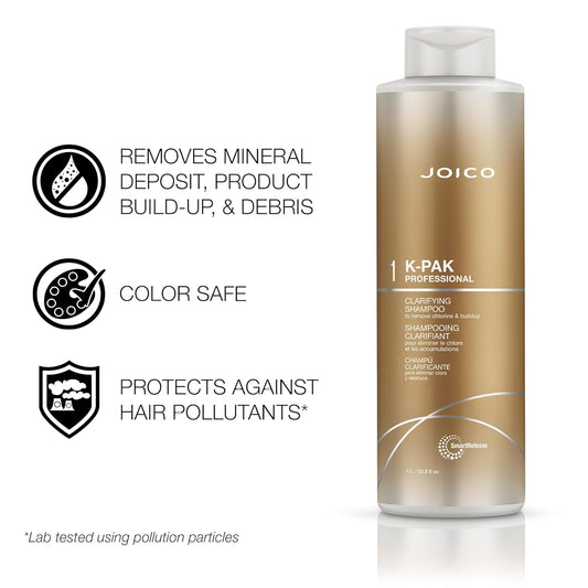 Joico K-Pak Daily Clarifying Shampoo To Remove Chlorine & Buildup | For Damaged Hair | Repair & Prevent Breakage | Boost Shine | With Keratin & Guajava Fruit Extract