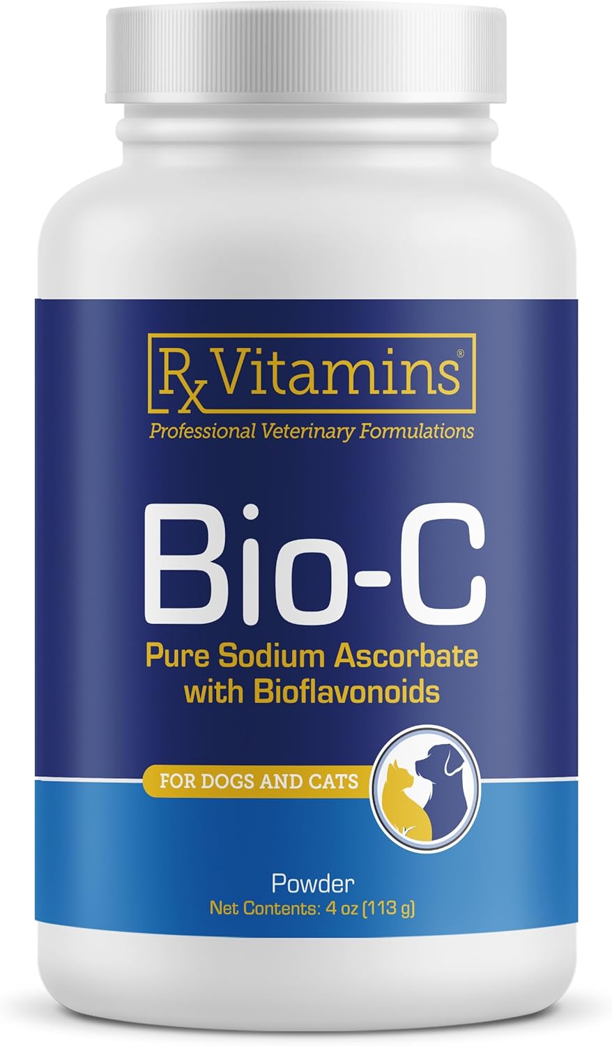 Rx Vitamins Bio-C - Vitamin C For Dogs And Cats - With Lemon Bioflavonoids For Allergy Relief - Immune Support Supplement - Promotes Healthy Coat And Skin - Joint Supplement - 4 Oz