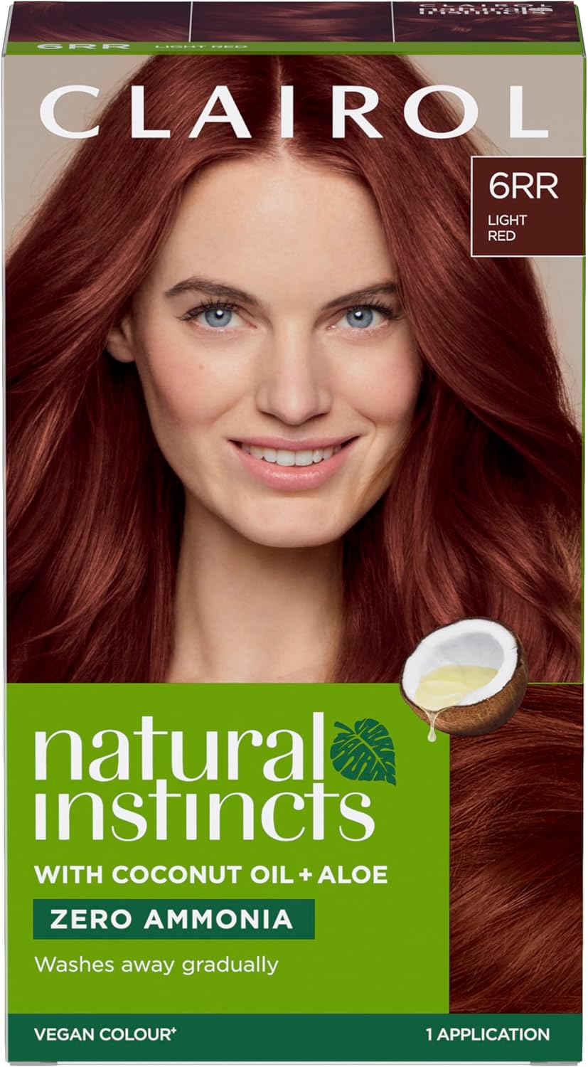 Clairol Natural Instincts Semi-Permanent No Ammonia Hair Dye, 6Rr Light Red