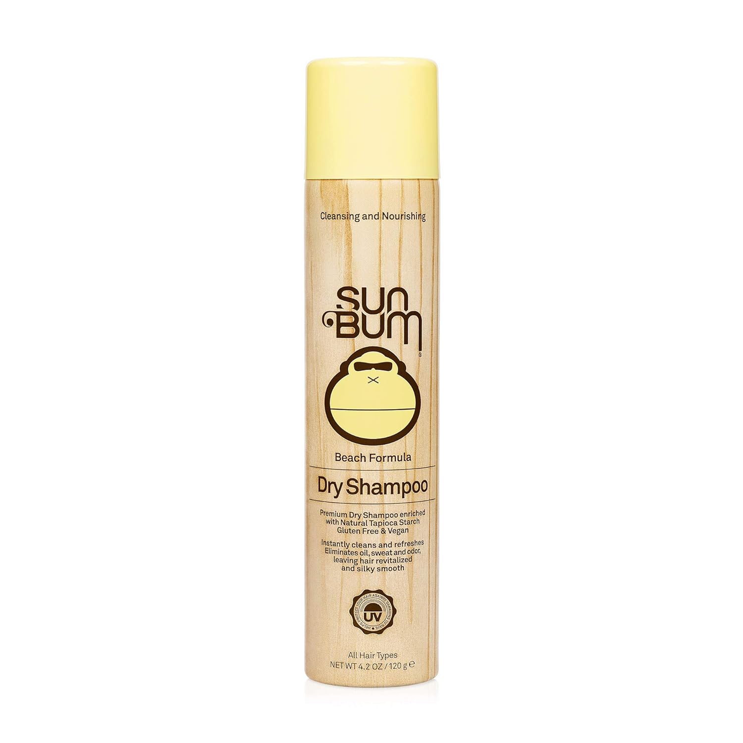 Sun Bum Revitalizing Dry Shampoo | Hair Refreshing Texture and Volumizing Spray | Paraben Free, Oil Free, Gluten Free, Vegan | 4.2 OZ Bottle