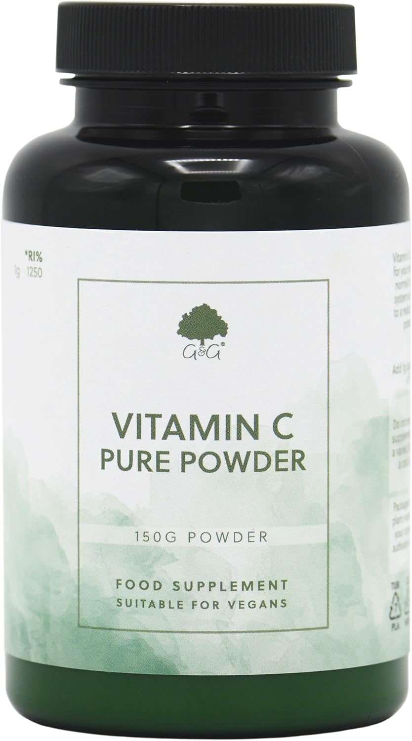 Pure Vitamin C Powder - Ascorbic Acid - 150G Unflavoured Powder - G&G Vitamins