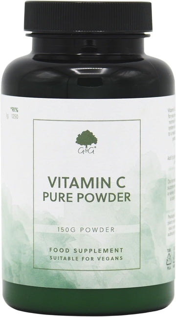 Pure Vitamin C Powder - Ascorbic Acid - 150G Unflavoured Powder - G&G Vitamins