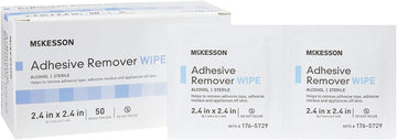 Mckesson Adhesive Remover Wipes, Sterile, Individual Packet, 50 Wipes