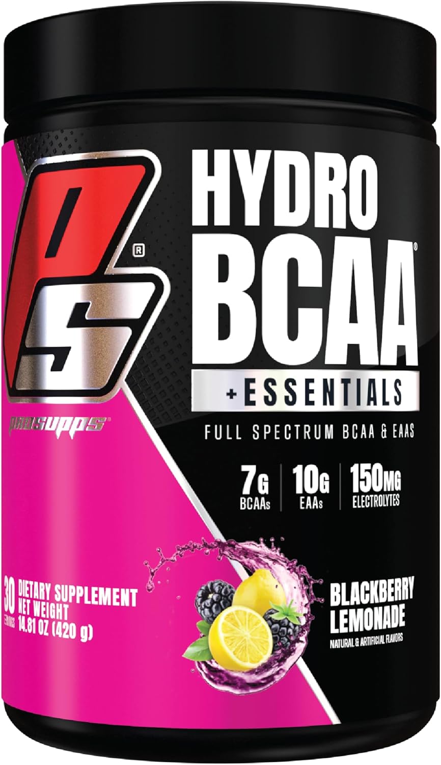 Prosupps Hydrobcaa Bcaa/Eaa Full Spectrum Matrix, 7G Bcaas, 3G Eaas, 0G Sugar, 0G Carbs, 30 Servings, (Blackberry Lemonade Flavor)