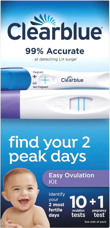 Clearblue Ovulation Complete Starter Kit, 10 Ovulation Tests And 1 Pregnancy Test